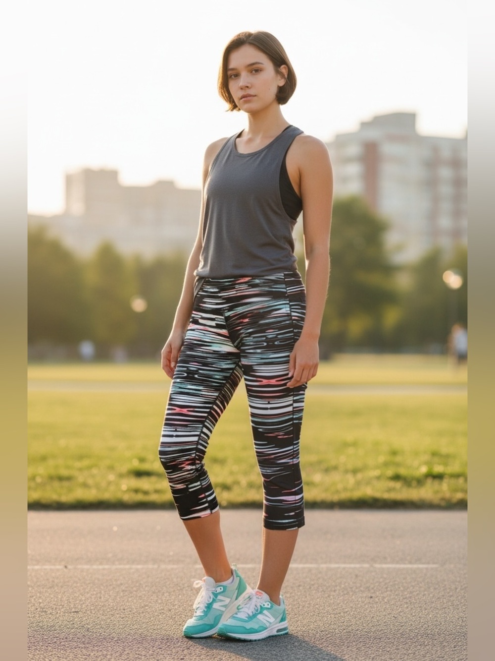 New Balance Colorful Capri Leggings Women’s Small - Picture 7 of 8